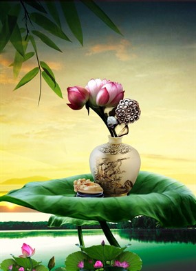 静莲PSD分层素材下载